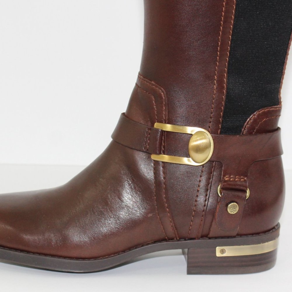 Vince Camuto Leather Medium Calf Tall Shaft Boots - Picture 9 of 11